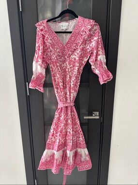 This Isla Payal Cornwall Maxi dress in Mughal Garden Pink